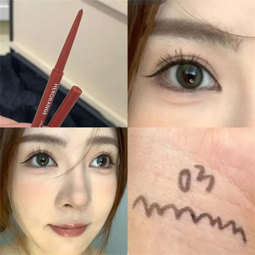 12 Colors Eyeliner Pencil Smooth Wine Red Soft High Pigment Eye Liner