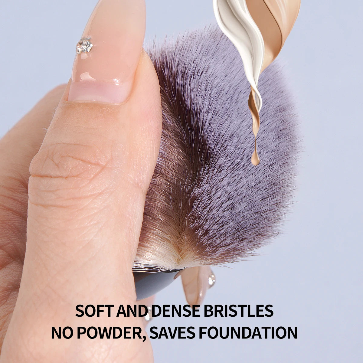 MAANGE 2PCS Flawless Makeup Brush Flat/Angle Foundation Contour Brush