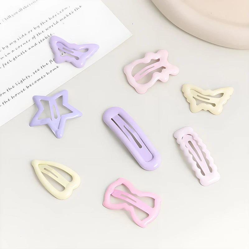 30/50Pcs Gentle Soft Star Hair Clips Set Non-Pull Barrettes for Baby