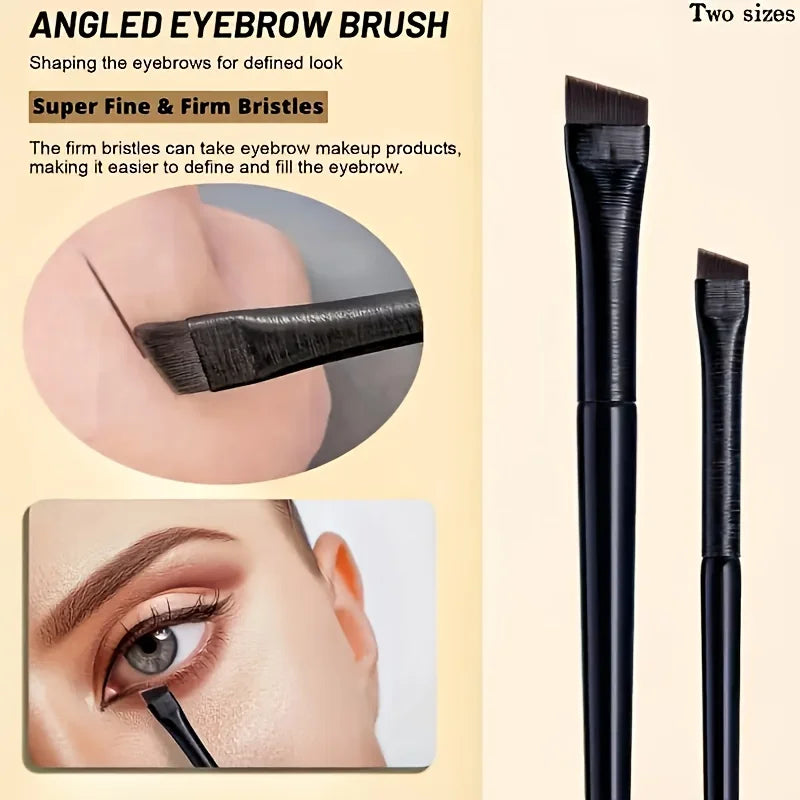 5pcs eyeliner brush set, with tilted fine blade, suitable for precise