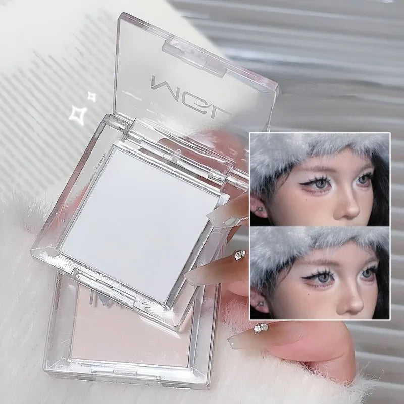 Matte Highlighter Powder Eyeshadow Palette White Long Lasting Natural