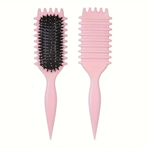 Professional Curl Defining Brush Candy Comb for Perfect Curls-Gentle