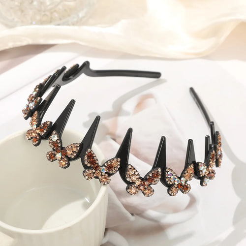 Wavy Headband Rhinestone Butterfly Headband Squiggly Headband All-Day