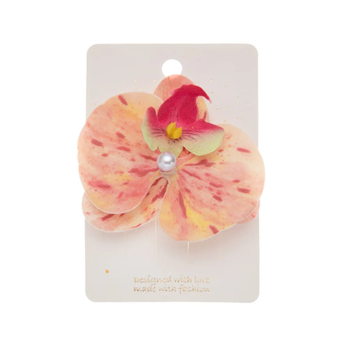 Artificial Orchid Flower Butterfly Hair Clips for Woman Girls