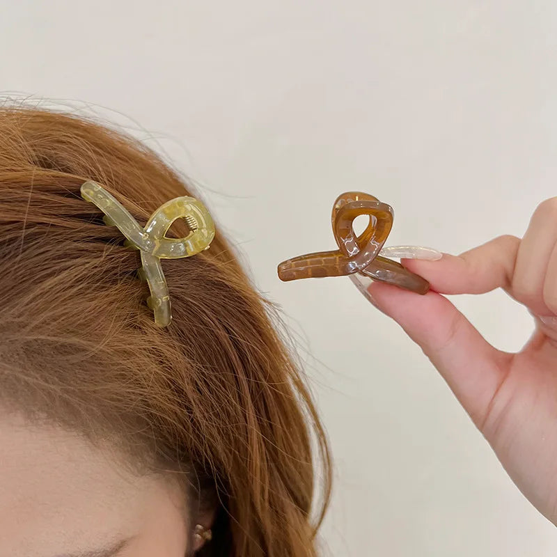 4PCS Jelly Small Grab Clip Simple Hair Clip Forehead Bangs Clip Female