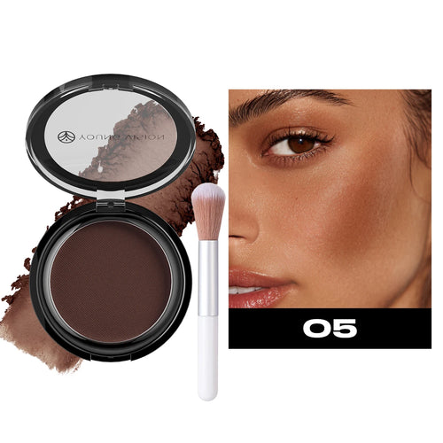 Professional matte contour powder tray creates a 3D facial contour,