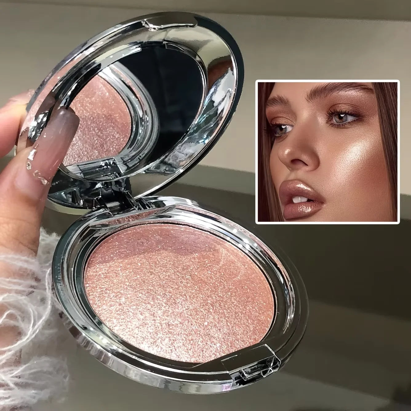 Diamond Shimmer Highlighter Cream Potato Texture Long Lasting