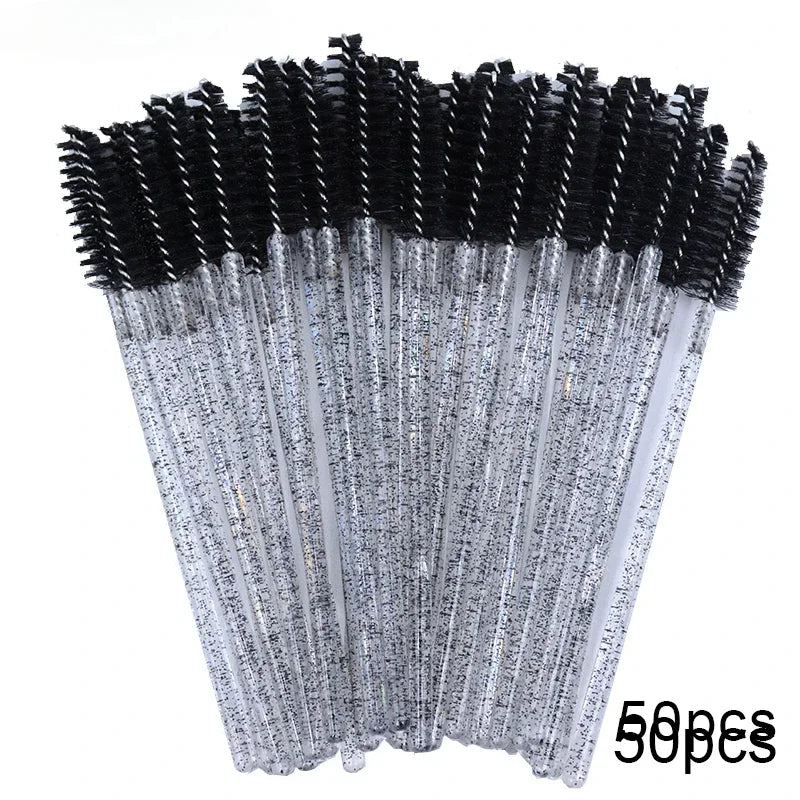 100pcs Disposable Eyelash Brushes Spoolies Micro Lash Mascara Wands