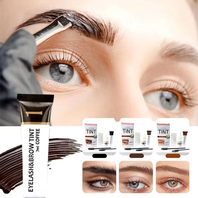 2 in 1 Eyelash and Eyebrow Tinting Kit, Professional Beauty Makeup