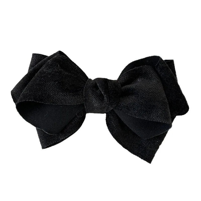 Vintage Fabric Bow Hair Clip Large Alligator Clip with Layered Ribbon,