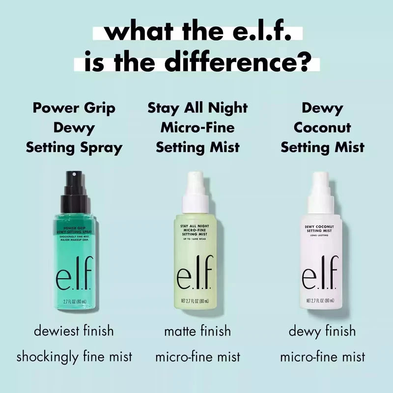 Fond de teint hydratant ELF - Nouvelle base - Spray fixateur longue tenue - Anti-taches - Cosmétiques emballés - Maquillage