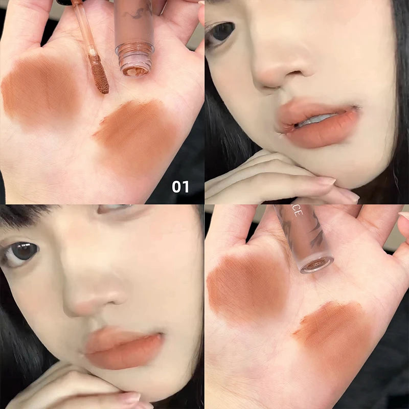 CACE Brand Velvet Matte Red Lip Stain Makeup Waterproof Orange Nude