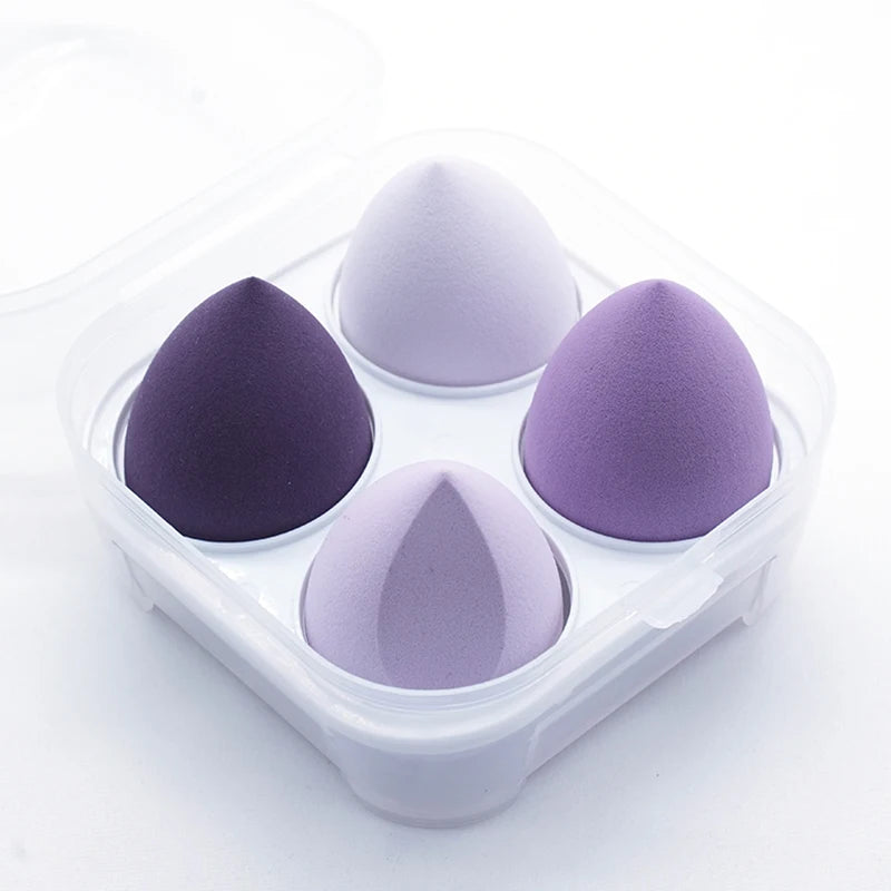 4Pc/Bag Makeup Sponge Powder Puff Dry and Wet Combined Beauty Cosmetic