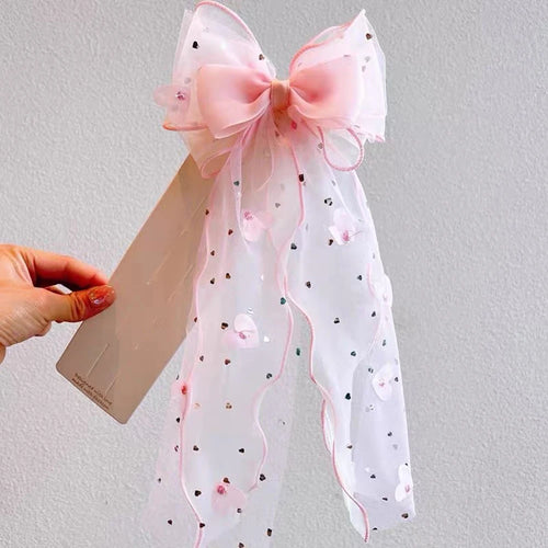 Mesh Bow Hair Accessory Children's Sweet Princess Hair Clip Girl's