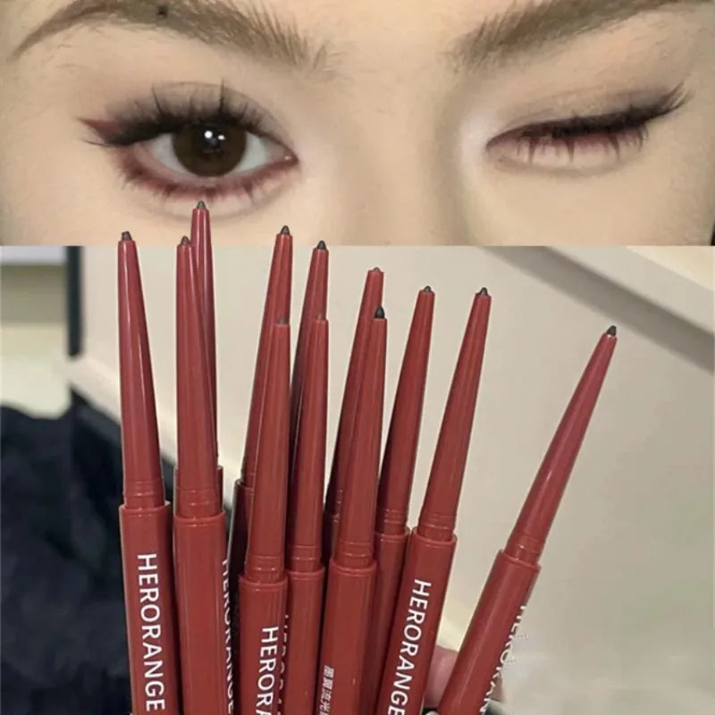 12 Colors Eyeliner Pencil Smooth Wine Red Soft High Pigment Eye Liner