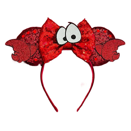 2023 New Style Mickey Minnie Ear Headband Sequin Bows Girl Adult Kids