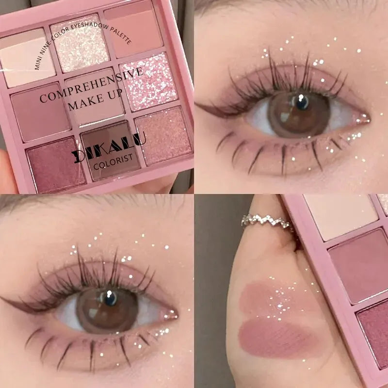 Clearance_DIKALU Spring And Summer New Eyeshadow Palette Oh Rosy Nine