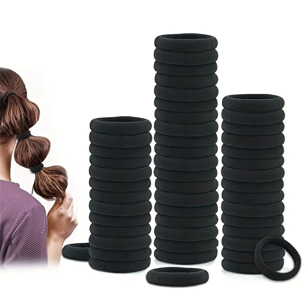 High Elastic Hair Bands For Girls Black Hairband Rubber Ties Ponytail