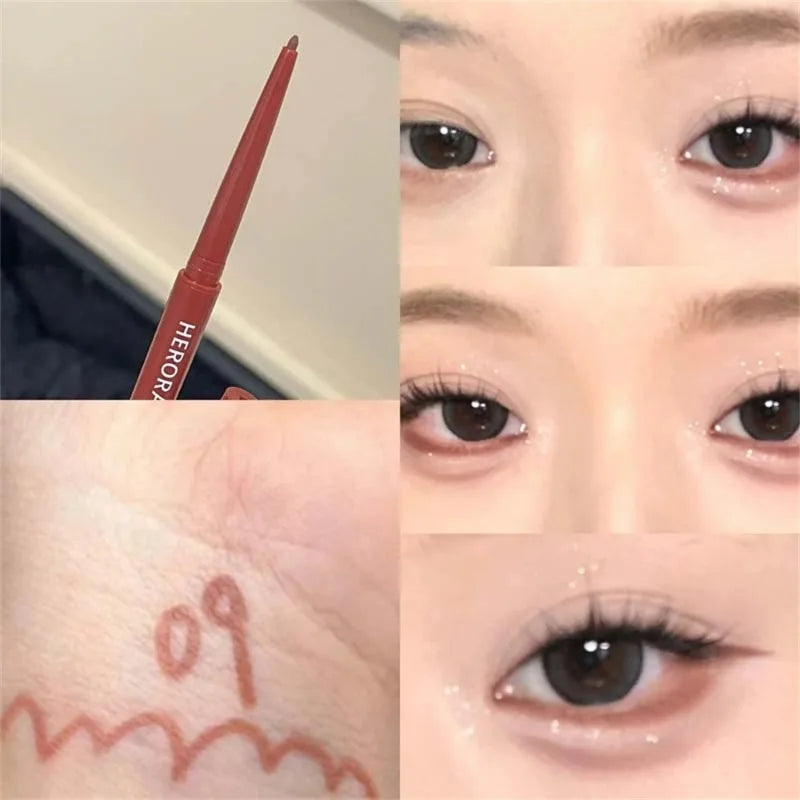 12 Colors Eyeliner Pencil Smooth Wine Red Soft High Pigment Eye Liner