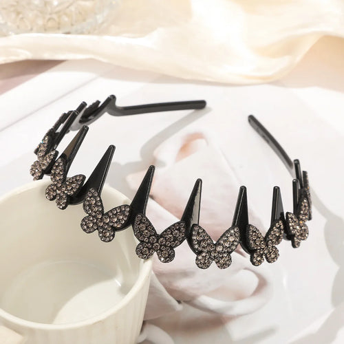 Wavy Headband Rhinestone Butterfly Headband Squiggly Headband All-Day