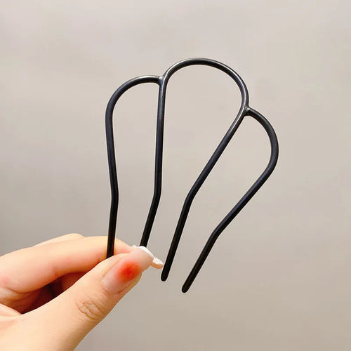 Metal U-Shaped Hair Sticks Combs Pearl Tassel Hair Fork Hair Clip