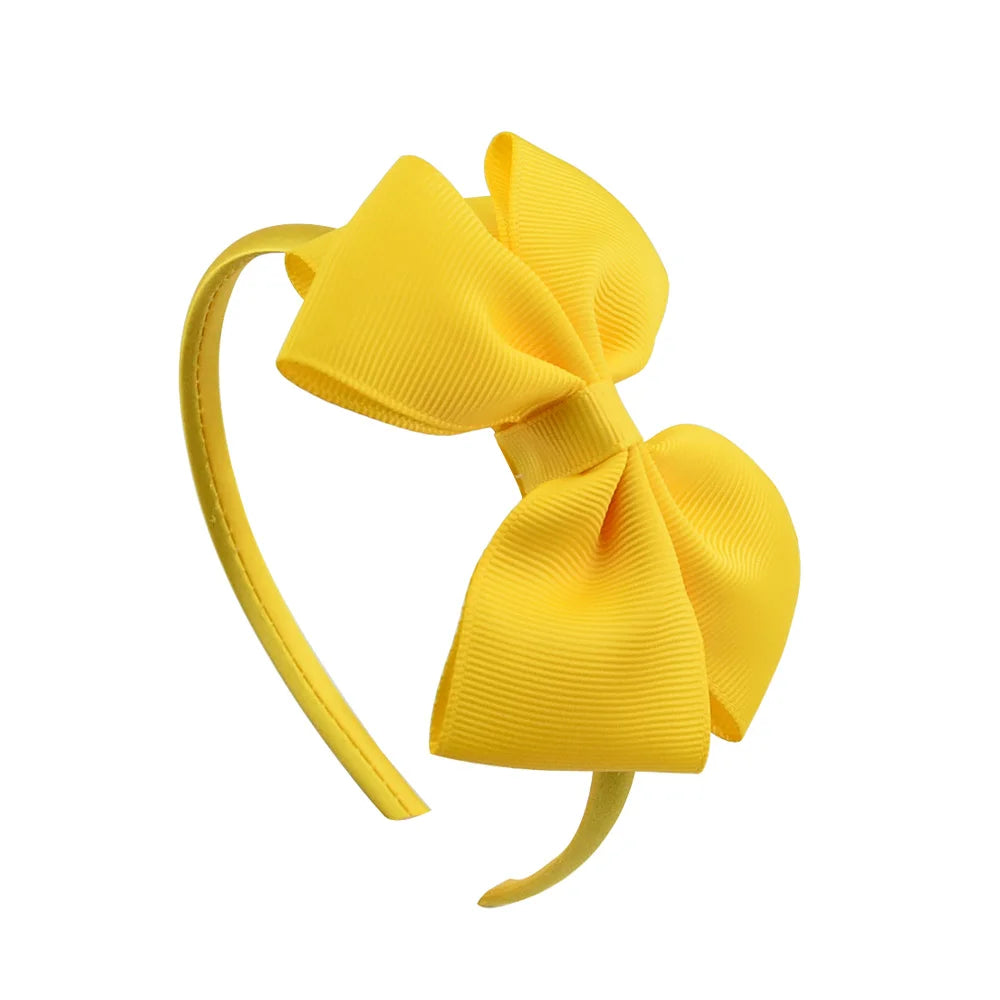 20Colors Colourful Ribbon 1pcs Headband Girls Child Headwears Wide Big