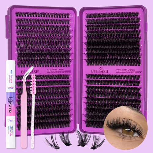 Lash Clusters Kit DIY Lash Extension Kit Large Capacity D Curl with