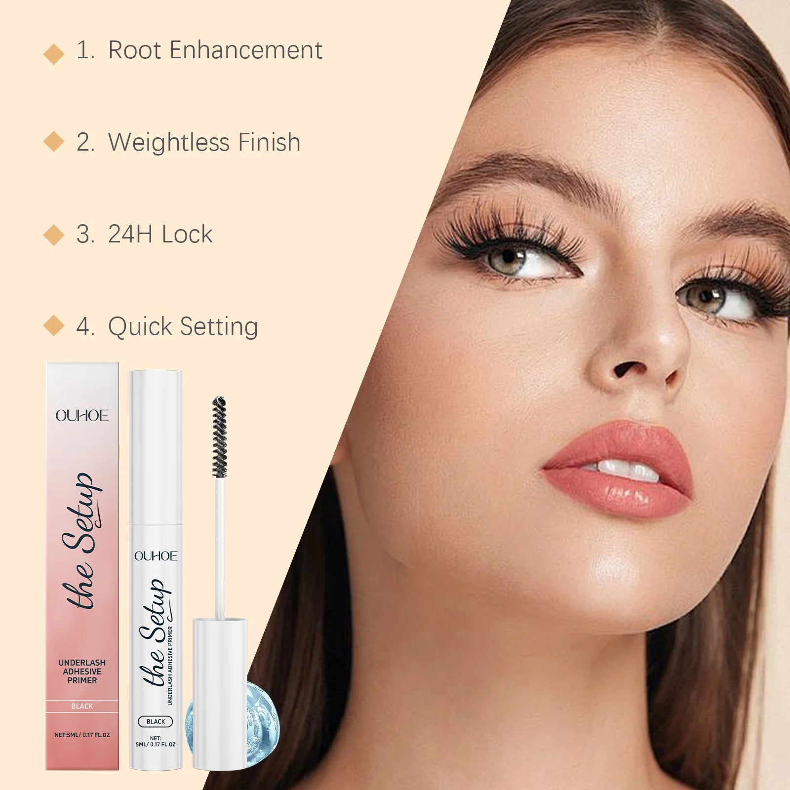 Eyelash Primer Waterproof Mascara Base 5ml Volumizing Lengthening Lash