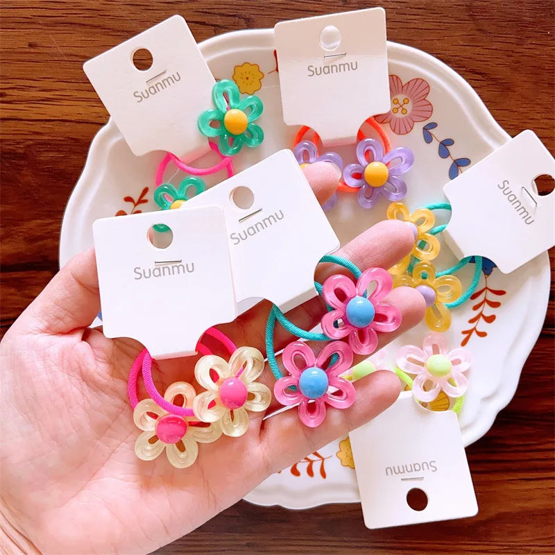 2PCS Transparent Irregular Hollow Flowers Princess Hair Accessories