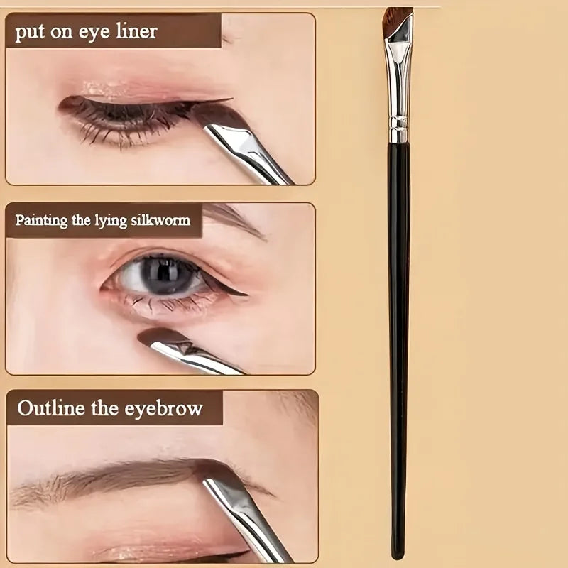 5pcs eyeliner brush set, with tilted fine blade, suitable for precise