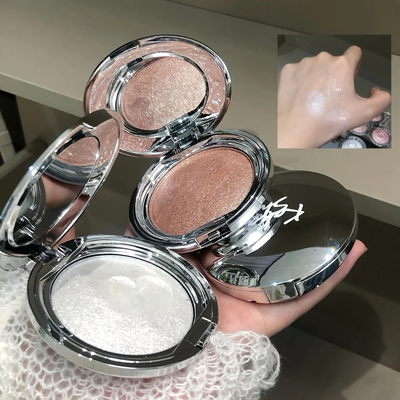 Diamond Shimmer Highlighter Cream Potato Texture Long Lasting