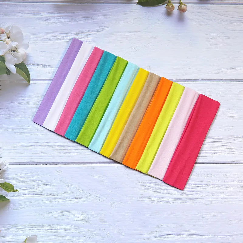Elastic Hair Band Fashion Headbands Solid Color Knitted Sports Running