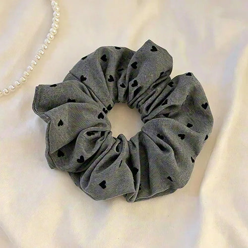 Premium Heart Polka Dot Bow Hair Ties for Women Korean Style Soft