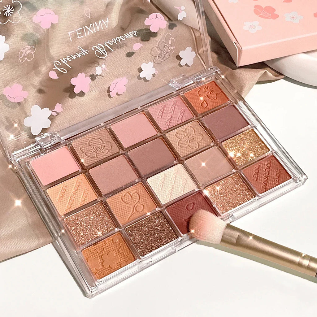 20-Color Eyeshadow Palette – Shimmer & Matte, Highly Pigmented,