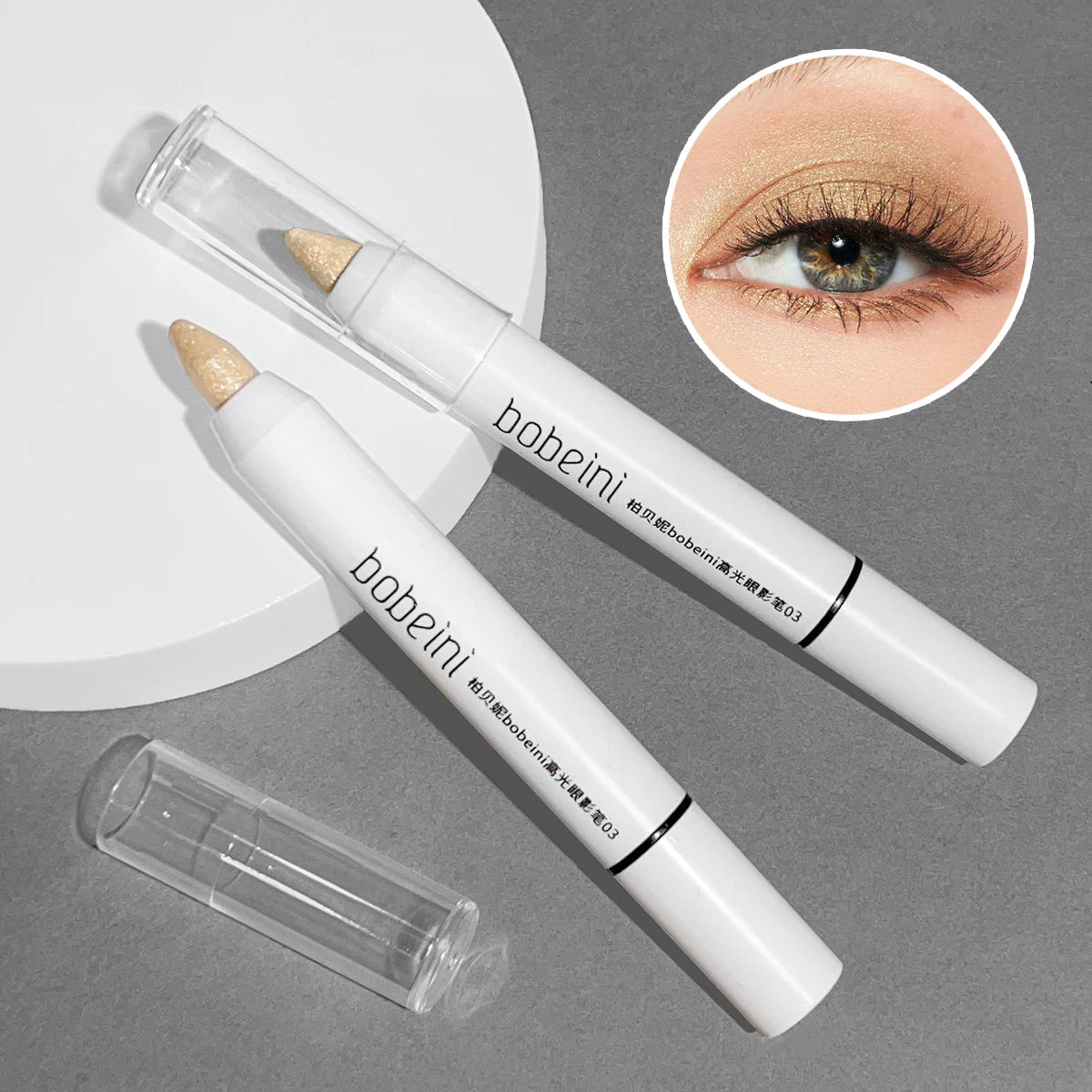Eye Makeup Highlighter Pencil, Undereye Brightener Pencil, Dual-End