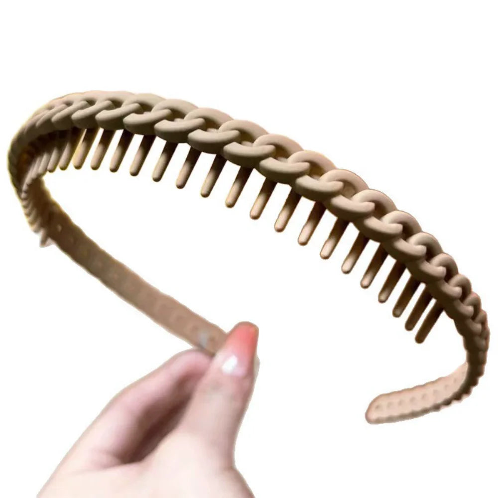 1/2 Pcs Fashion Simple Frosted Toothed Anti Slip Headbands For Women