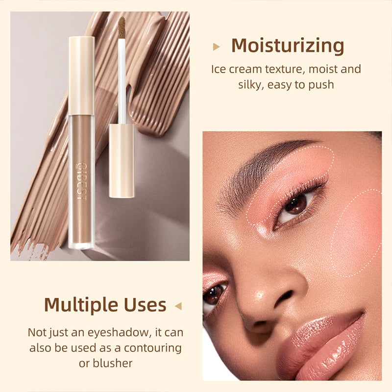 8 colors Waterproof Liquid Eyeshadow Set with Nude, Matte, Black,