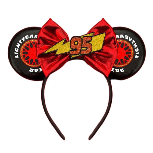 2023 New Style Mickey Minnie Ear Headband Sequin Bows Girl Adult Kids
