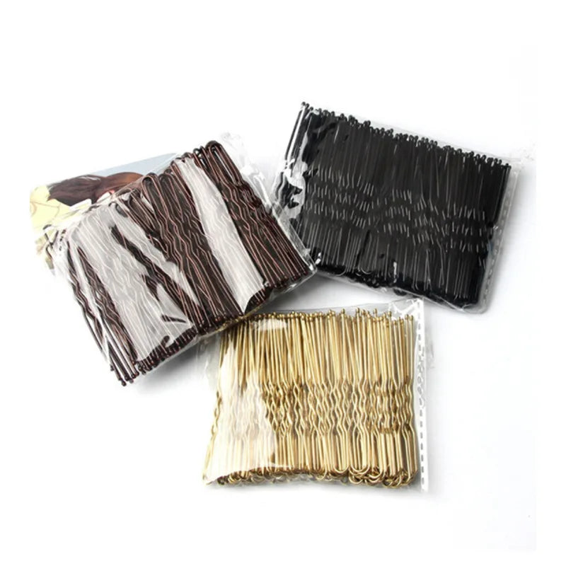 50pcs Women Girls U Shaped Hairpins For Bun Metal Hairdressing Bobby