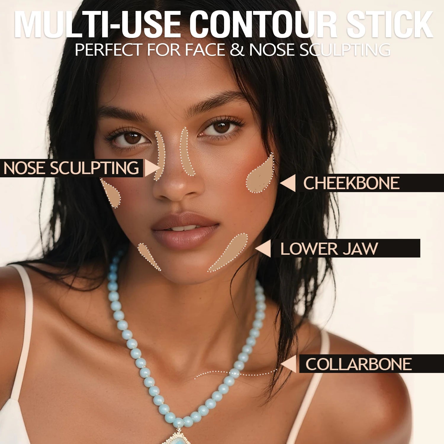 LANGMANNI Tri-Color Multi-Functional Face Brightening Contour Stick