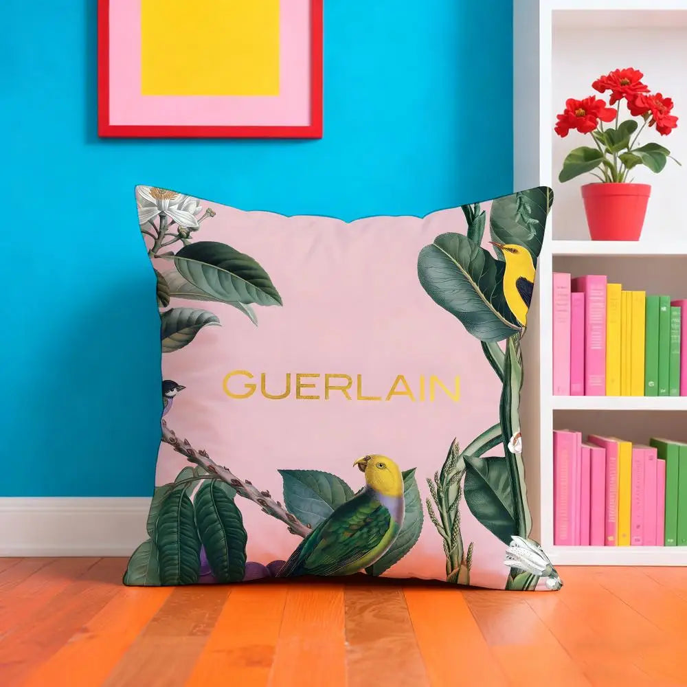 G-GuerlainS MAKE UP BRAND Pillow Case Cushion Cover Soft & Easy-Wash Pillow Case – Versatile For Couch, Bed, Travel And Office