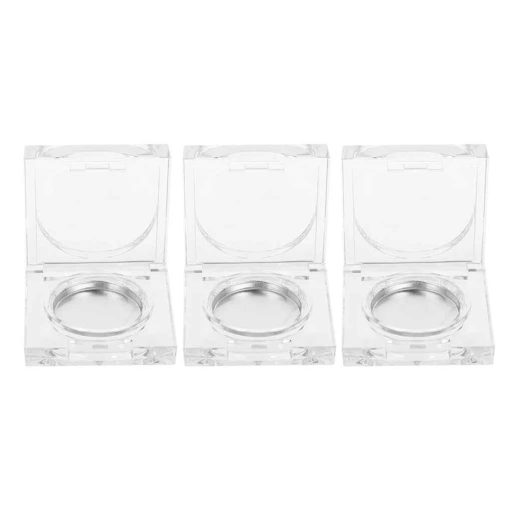 6Pcs Empty Eyeshadow Blusher Containers Transparent Portable Storage Cases Compact Makeup Organizer Travel Refillable