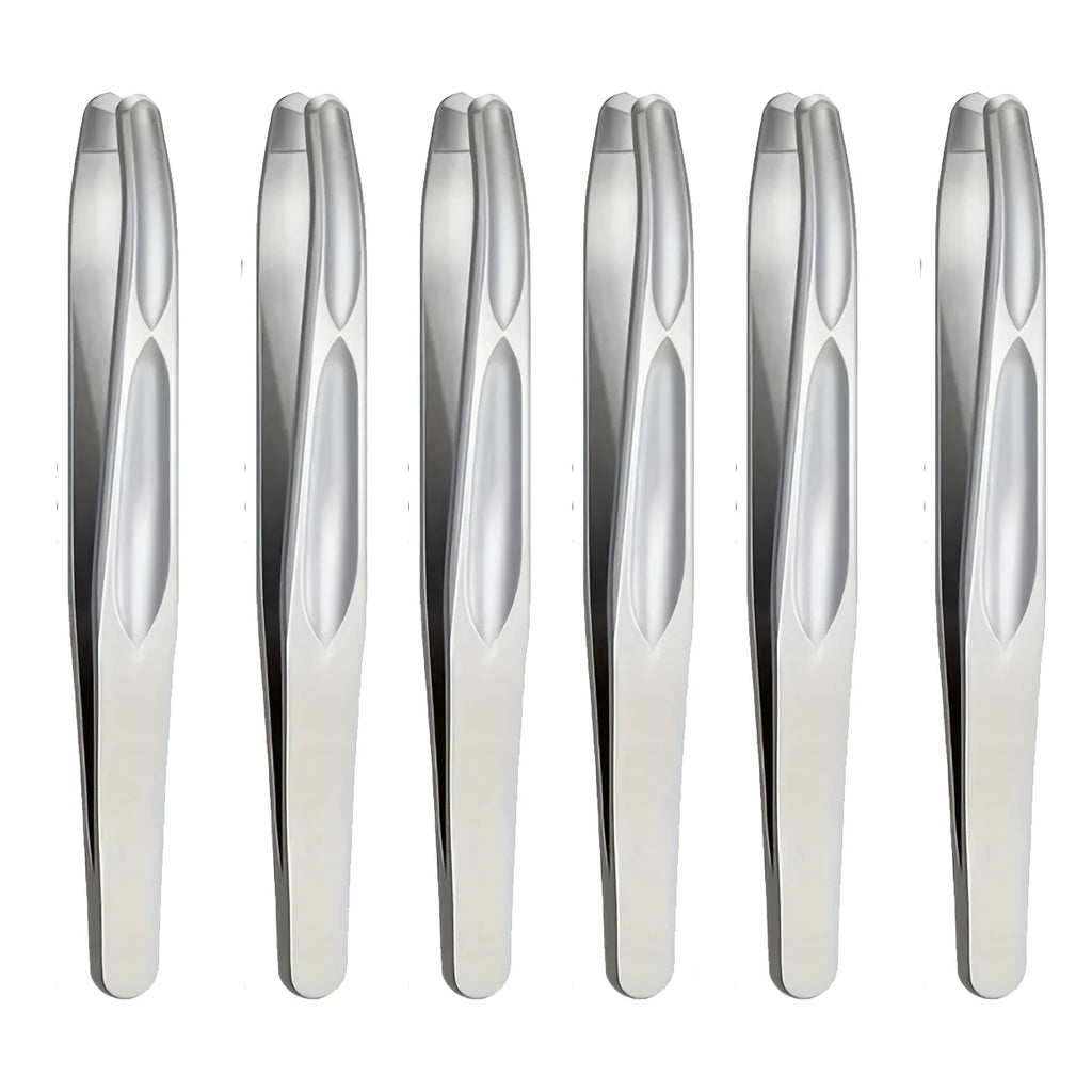 Premium Round Head Tweezers for Eyebrow & Facial Hair Removal Seamless Clips Short Hair Precision Beard Clip