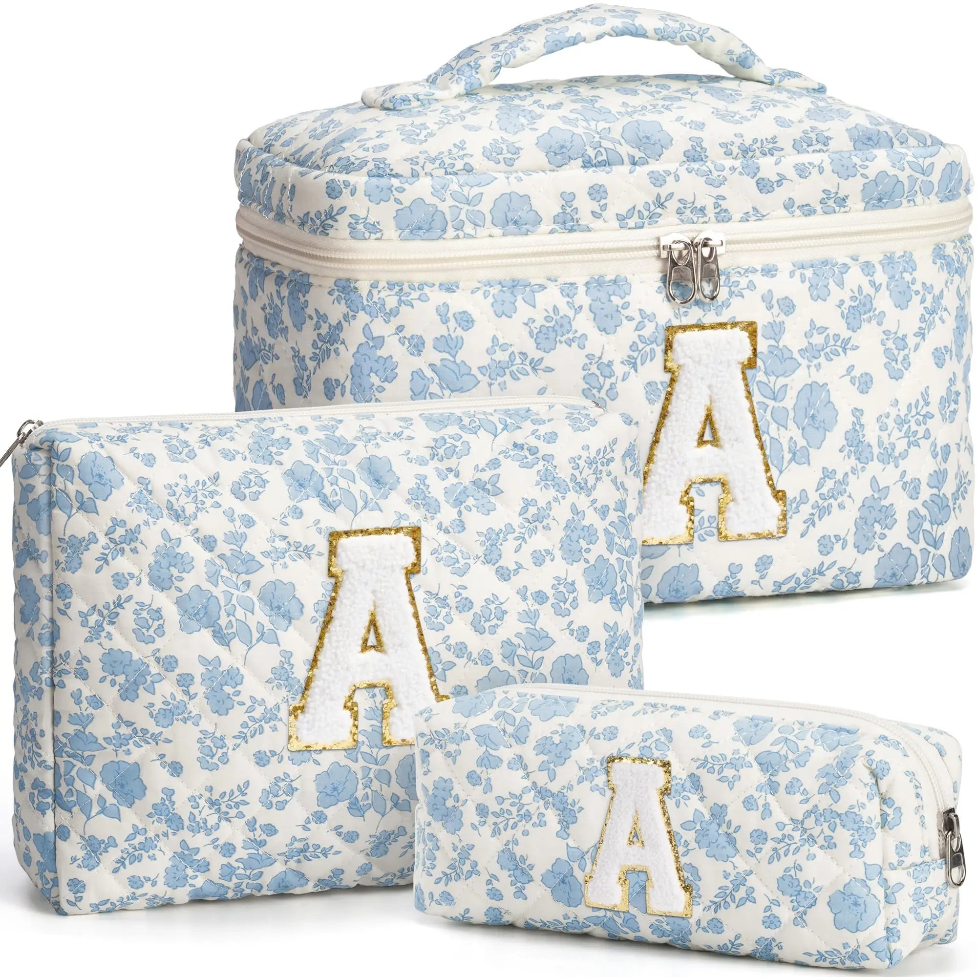 1pcs Cute Quilted Cotton Makeup Bag Women Zipper Cosmetic Organizer Cloth Handbag Box Shape Portable Toiletry Case for Girls