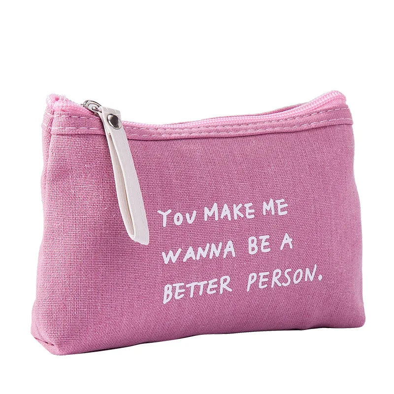Soft Canvas Dot Print Women Cute Cosmetic Bag Toiletries Organizer Portable Make Up Bags Case Travel Storage Bag