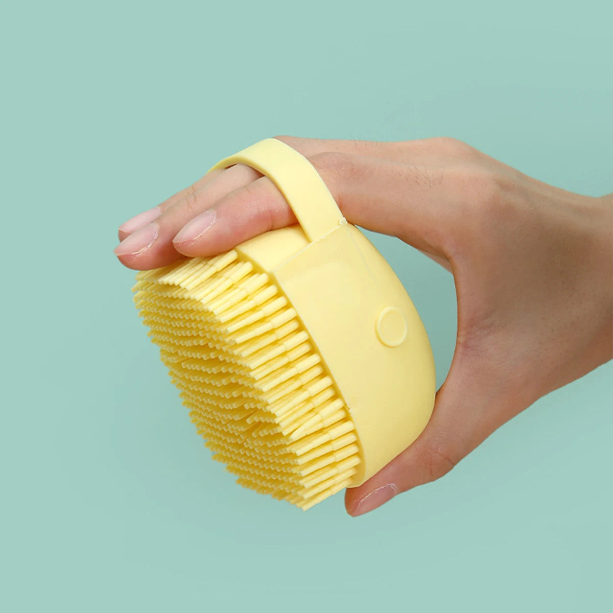Silicone Scrub Massage Brush, Clean & Foam, Soft Durable, Home Bath Essential, Hanging Design