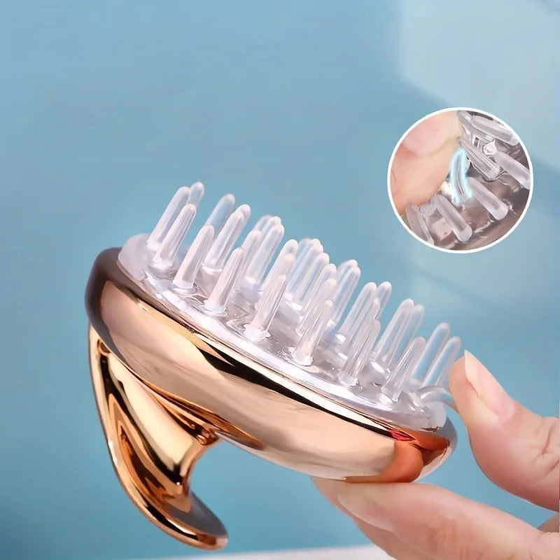 1pc Soft Silicone Shampoo Brush Head Massage Brush Personal Care Bathroom Products Hair Washing Hair Scalp Massage Comb