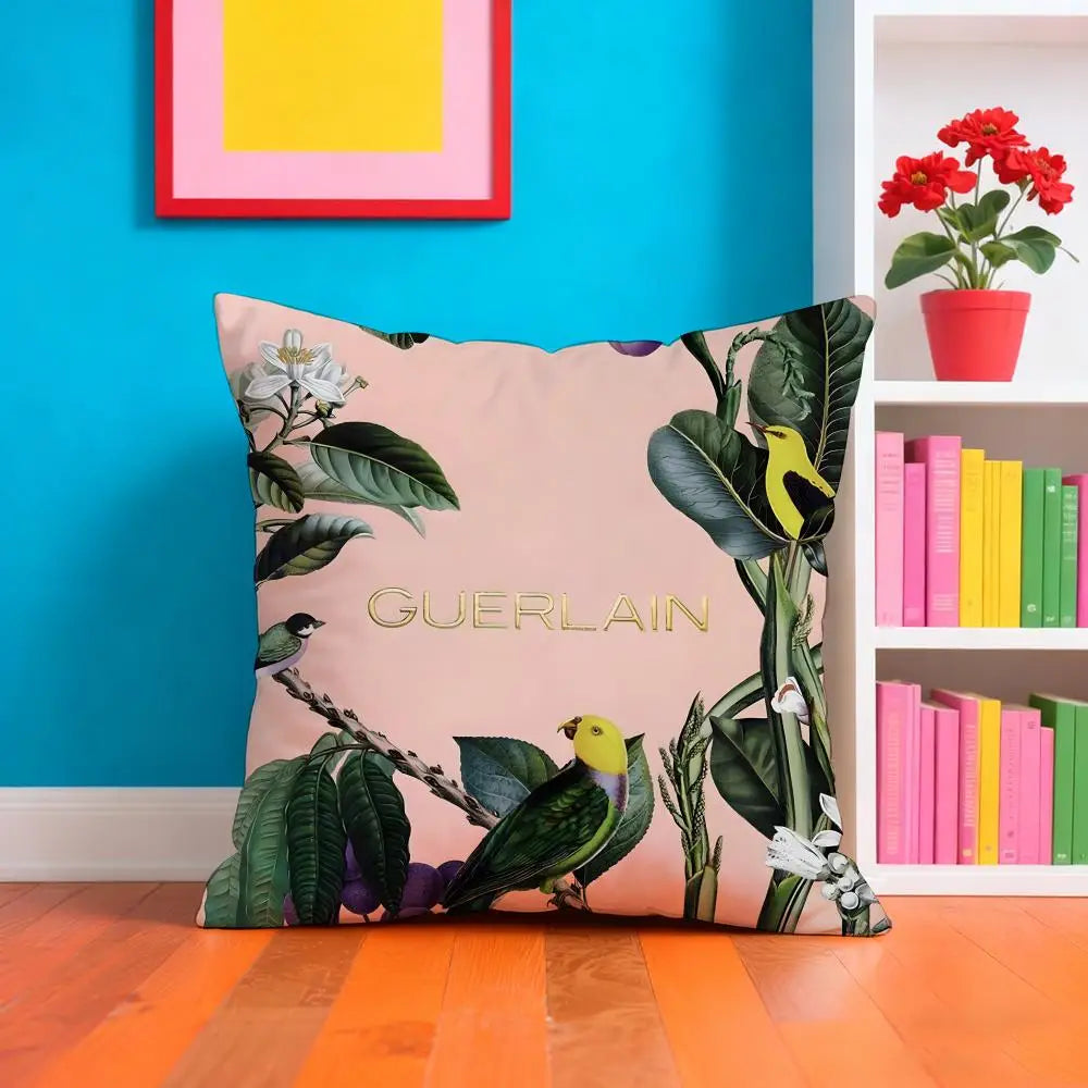 G-GuerlainS MAKE UP BRAND Pillow Case Cushion Cover Soft & Easy-Wash Pillow Case – Versatile For Couch, Bed, Travel And Office