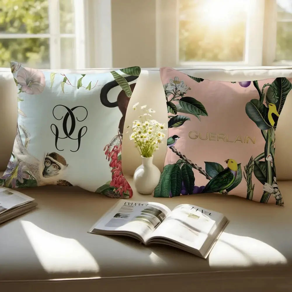 G-GuerlainS MAKE UP BRAND Pillow Case Cushion Cover Soft & Easy-Wash Pillow Case – Versatile For Couch, Bed, Travel And Office