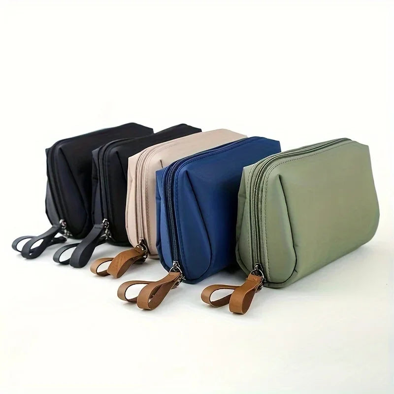 2026 Small Solid Color Portable Makeup Bag, Travel Cosmetic Pouch, Storage Organizer For Daily Use